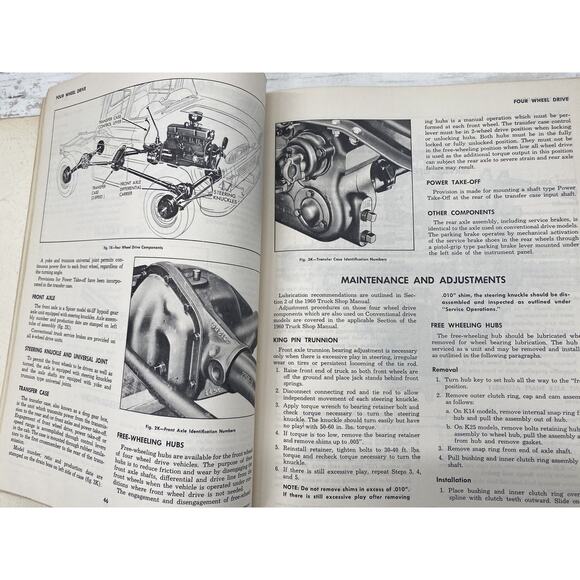 1960 Chevrolet Truck Shop Manual Supplement Tilt Cab Four Wheel Drive Power Tran - Picture 7 of 10